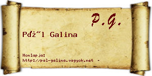 Pál Galina névjegykártya