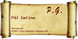 Pál Galina névjegykártya