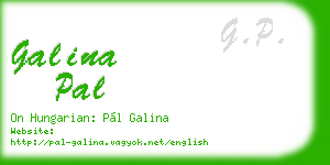 galina pal business card